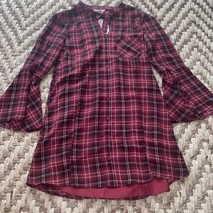 Jack by BB Dakota size XS plaid tunic blouse NEW